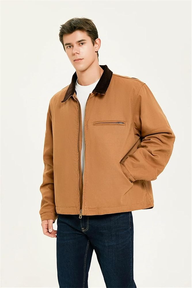 Amazon.com: Men's Vintage Canvas Blanket Lined Work Wear Jacket